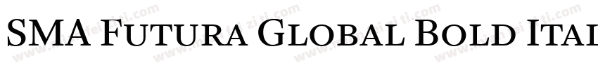 SMA Futura Global Bold Italic字体转换